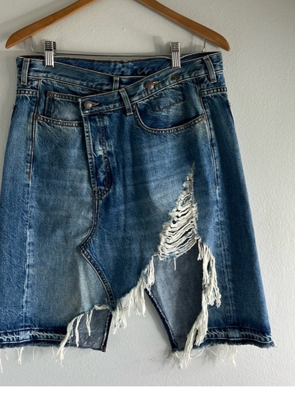 R13 Norbury denim skirt